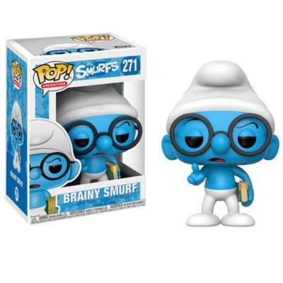 FUNKO POP VINYL FIGUR ANIMATION 271 - DIE SCHLÜMPFE - BRAINY SMURF