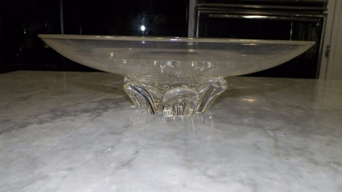 STEUBEN KUNST GLAS KLAR MITTELSTÜCK SCHALE 12 1/2" QUER - Bild 4 von 12