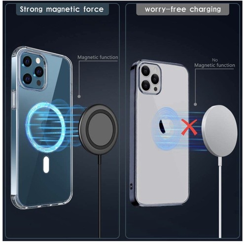 Magnetic Clear Case for iPhone 12/12 Pro, 3 Pack Screen Protector, 6.1 Inches - Picture 3 of 6