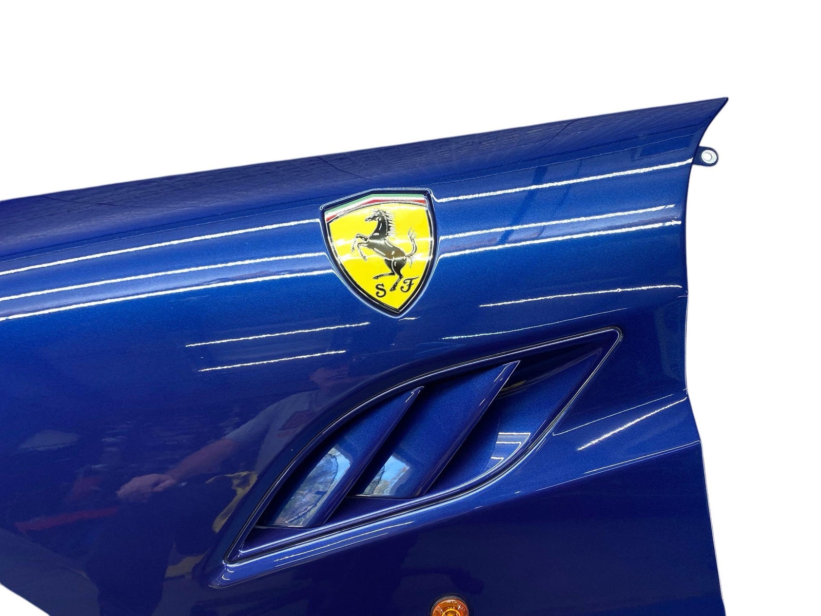 2008-2014 FERRARI CALIFORNIA FRONT LEFT FENDER PANEL W/ VENTS BLU TOUR DE FRANCE
