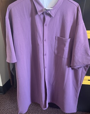 COOFANDY Men's Long Sleeve Plaid Button-Down Shirt - Casual & Dress Cotton Blend, Purple, Regular Fit