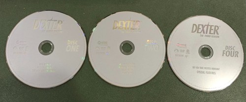 Dexter Season 3 Disc 1, 2, 4 -(DVD) Michael C Hall David Zayas TV Series