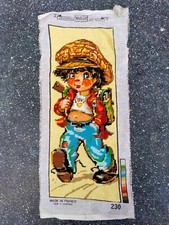 Vintage Boy Tapestry Needlepoint Creations MARGOT De Paris Finished Wall Hanging
