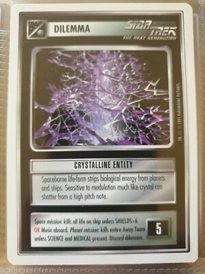 Star Trek CCG 1E - Crystalline Entity - Rare Card (21 R) (WB95) Premiere Edition