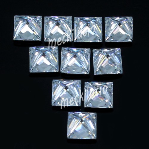 10 Pcs Lot Natural D Color VVS1 Excellant Cut 2.5x2.5 MM Princess White Diamond - Picture 6 of 6