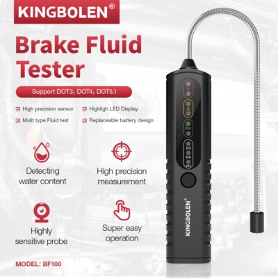 KINGBOLEN BF100 LCD Bremsflüssigkeitstester DOT-5.1 Testgerät Elektronischer