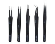 Precision Model Craft 5pcs Stainless Tweezers Set