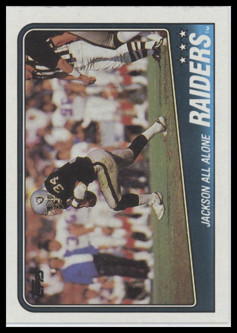 1988 Topps #325 Raiders Team Leaders - Bo Jackson