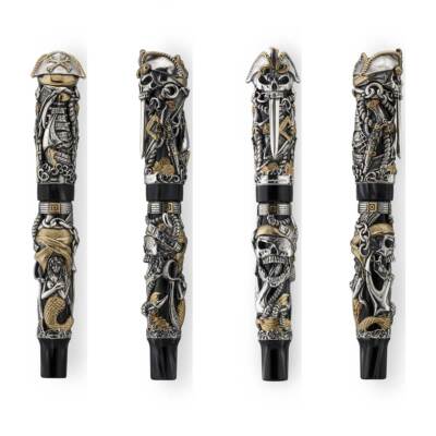 Montegrappa Pirates Fountain Pen LE of Only 399 Globally 18K Gold Medium NIB