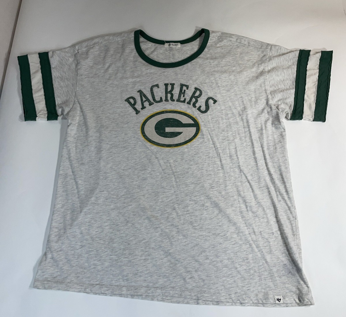 47 Brand Green Bay Packers Top T Shirt Gray Women's XXL