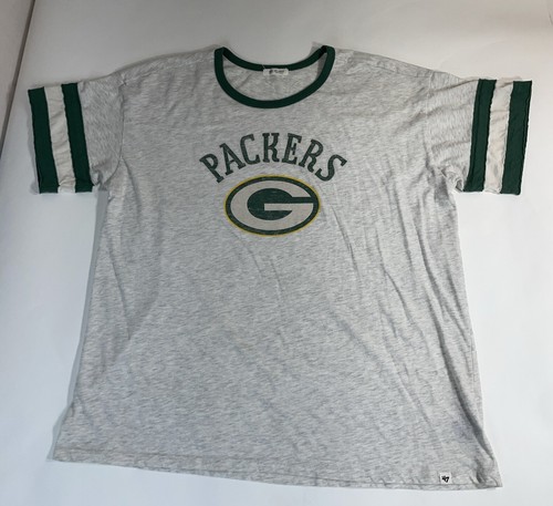 '47 Brand Green Bay Packers Top T Shirt Gray Women's XXL Lightweight