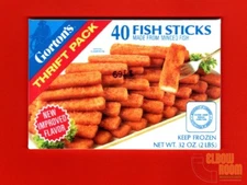 Gortons fish sticks vintage box art 2x3" fridge/locker MAGNET - NOT FOOD
