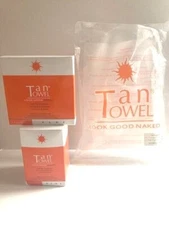 TAN TOWEL Set Look Good Naked 5 Towelettes face & body + 10 Towelettes Med to D