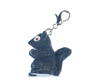Gray Squirrel Charm Zipper Pull Miniblings Squirrel Autumn Gray