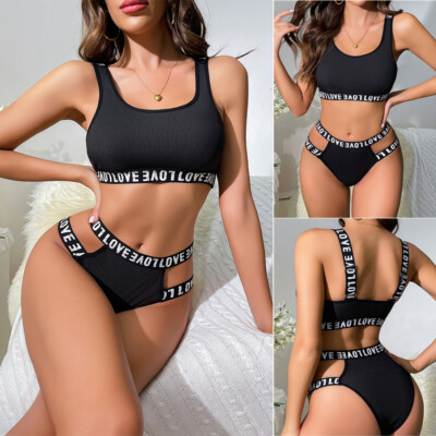 Womens 2-Piece Tankini Set Rhinestone Sexy Swimsuit Bathing Suits Swim Beach US | eBay Womens 2-Piece Tankini Set Rhinestone Sexy Swimsuit Bathing Suits Swim Beach US | eBay