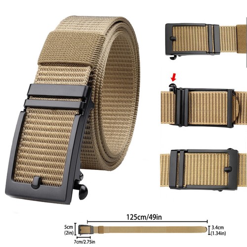 Men Casual Military Tactical Army Adjustable Quick Release Belts Pants Waistband - Picture 13 of 20