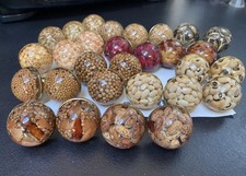 Rare Vtg 29 Acrylic Lucite Kitchen Knobs Handles Beans Grains Seeds Herbs