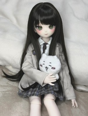 1/6 1/4 1/3 Black Straight Unstyled Wig High Temperature Fiber Wig For BJD Doll