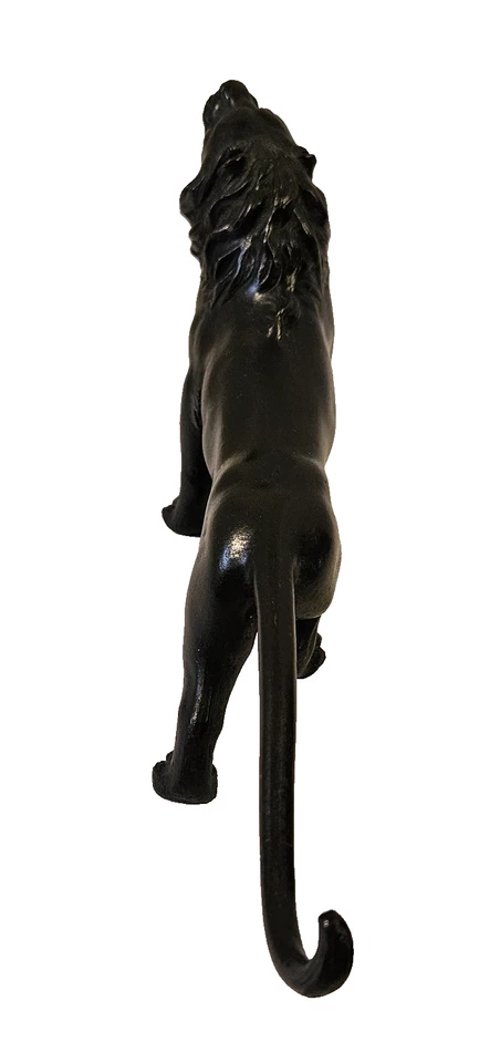 Antigua estatua japonesa de león de bronce de 10" escultura de colección Japón 2 libras Foto 4 de 4