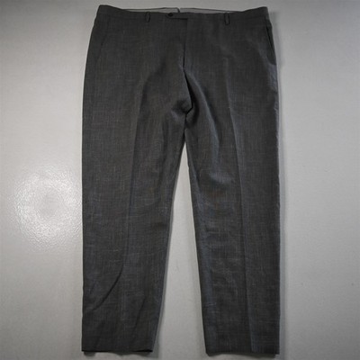 Zanella 42x30 Gray Loro Piana Summertime Noah Tapered Slim Dress Mens Pants