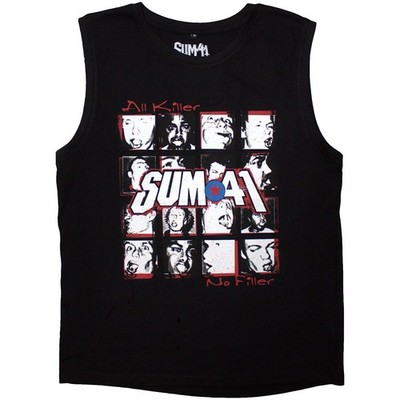Sum 41 Sleeveless All Killer No Filler Tracks Official T-Shirt Mens