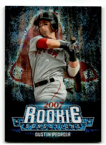 2015 Topps Dustin Pedroia REFRACTOR Red Sox Rookie Sensation Baseball Card