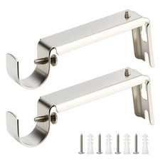 HOME MASTER HARDWARE Curtain Rod Bracket, for 3/4 in rod Satin Nickel