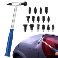 16 Car Dent Repair Kit Dual-head Aluminum Hammer W 15 Heads For Auto Body Diy