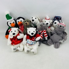 Vintage Coca-Cola Bean Bag Plush Lot of 10 Polar Bear Penguin Seal Baboon Coke