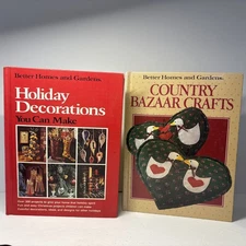 Vintage Better Homes and Gardens Holiday Decorations Country Bazaar Crafts Books