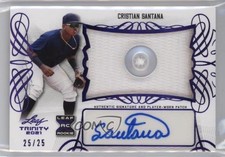 2021 Leaf Trinity Purple 25/25 Cristian Santana #PA-CS1 Patch Auto 0q21