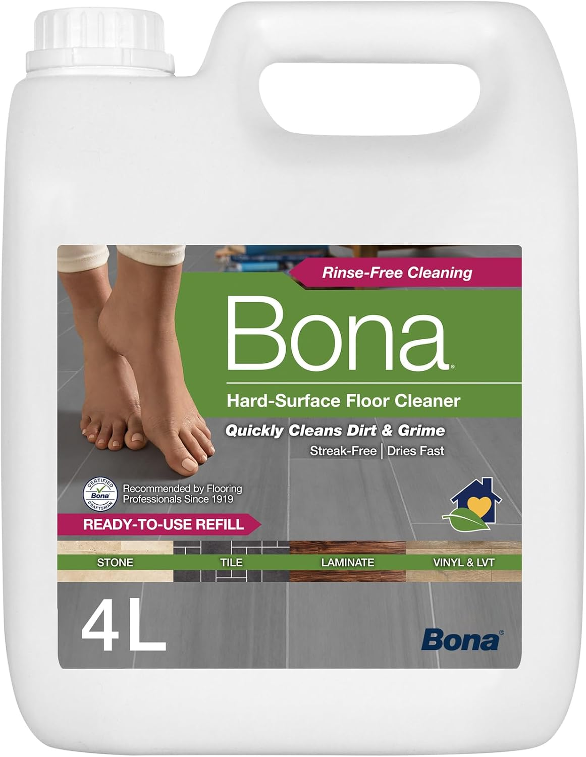 Hard-Surface Floor Cleaner Liquid - for Stone, Tile, Laminate, LVT, Marble