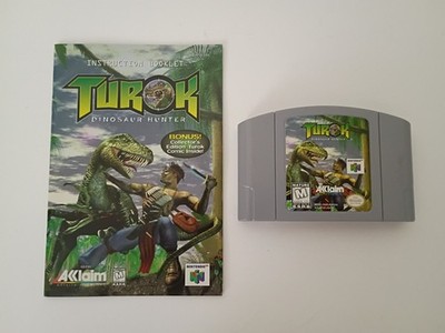 Turok Dinosaur Hunter Nintendo 64 Authentic Cartridge W/ Manual - N64 Tested