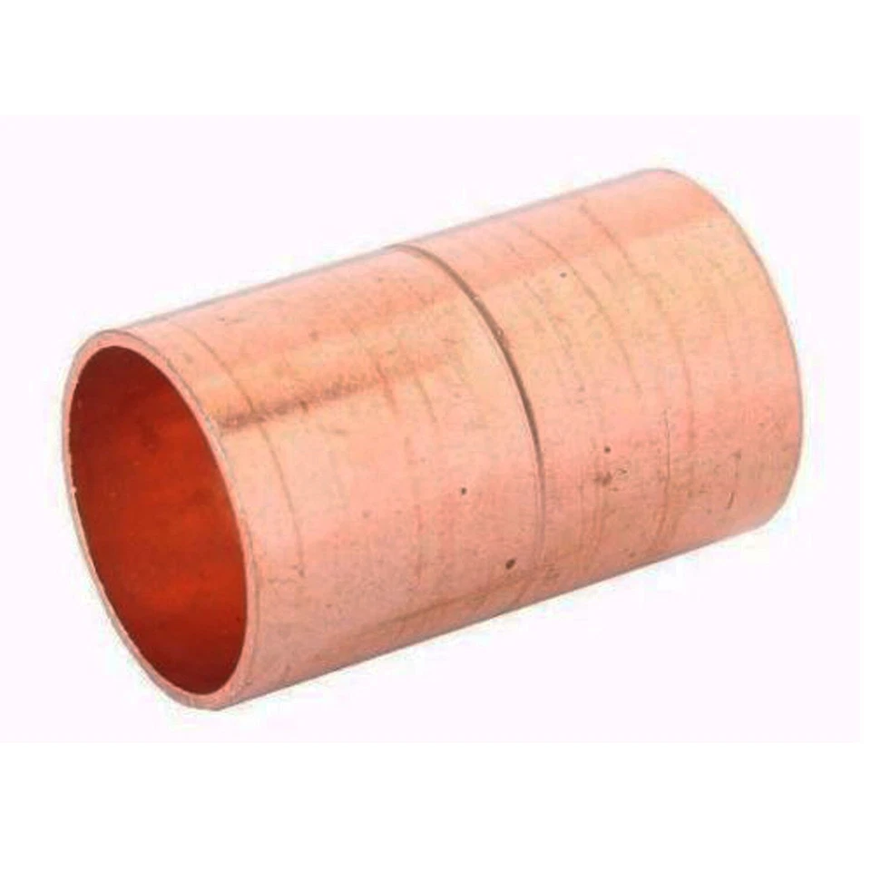 1/2" Coupling Rolled Stop C x C Sweat Ends (BAG OF 25) - COPPER PIPE FITTING - Image 2 of 3