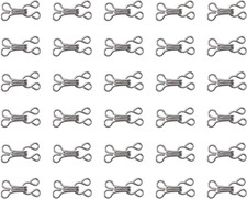 30 Pairs Sewing Hooks and Eyes Closures Metal Small 1.7 Cm Bra Hook for Clothing