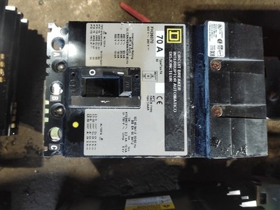 Square D FH36070 70A, 600V, 3 Pole, I-Line Circuit Breaker SEE PICS
