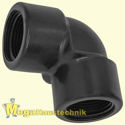 PP Gewinde Fitting Winkel 90 Grad Innengewinde IG Garten Kunststoff PE PVC Pool
