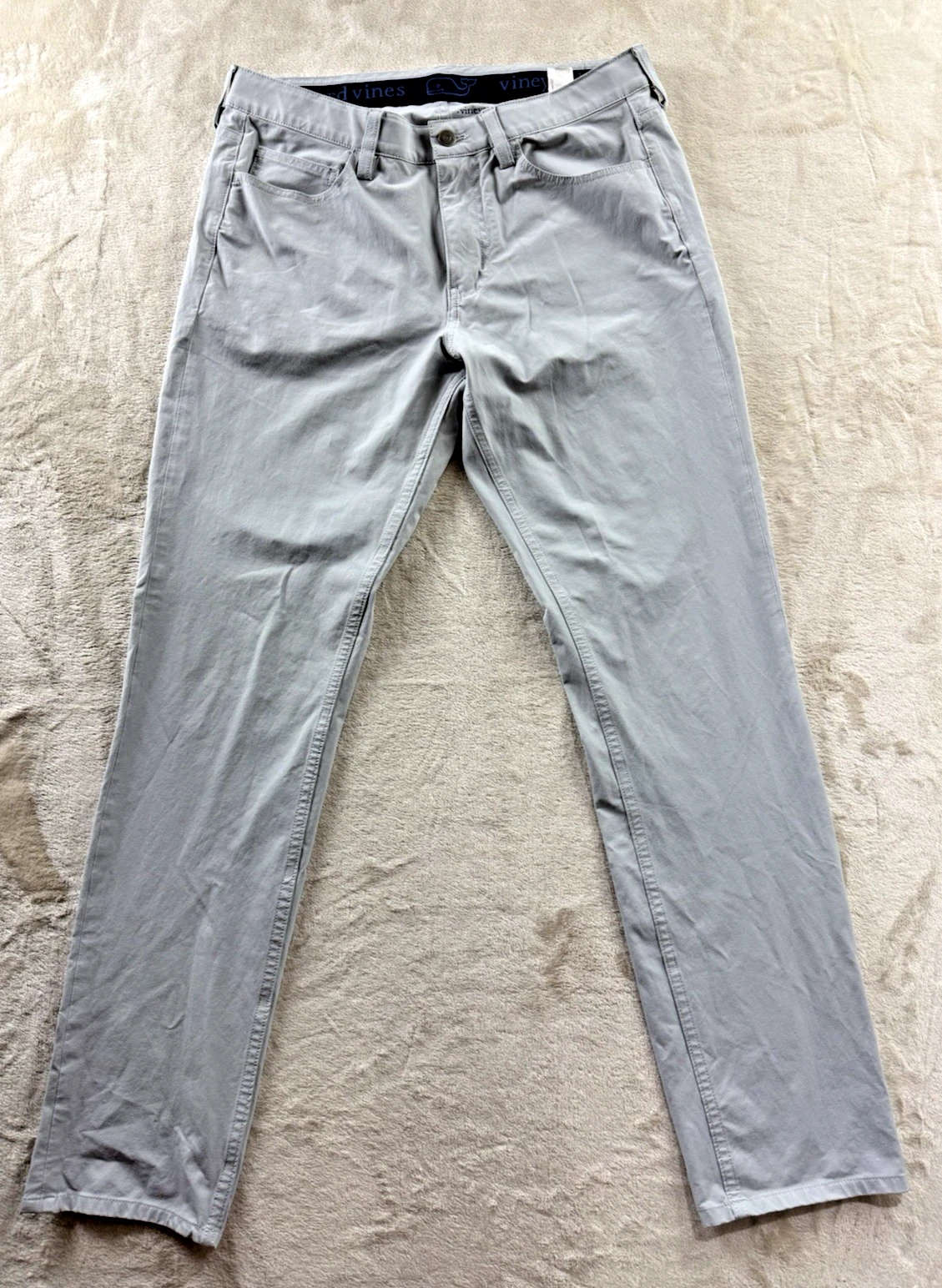 Vineyard Vines On-The-Go Pants OTG Performance Chino Gray 32x32 Stretch