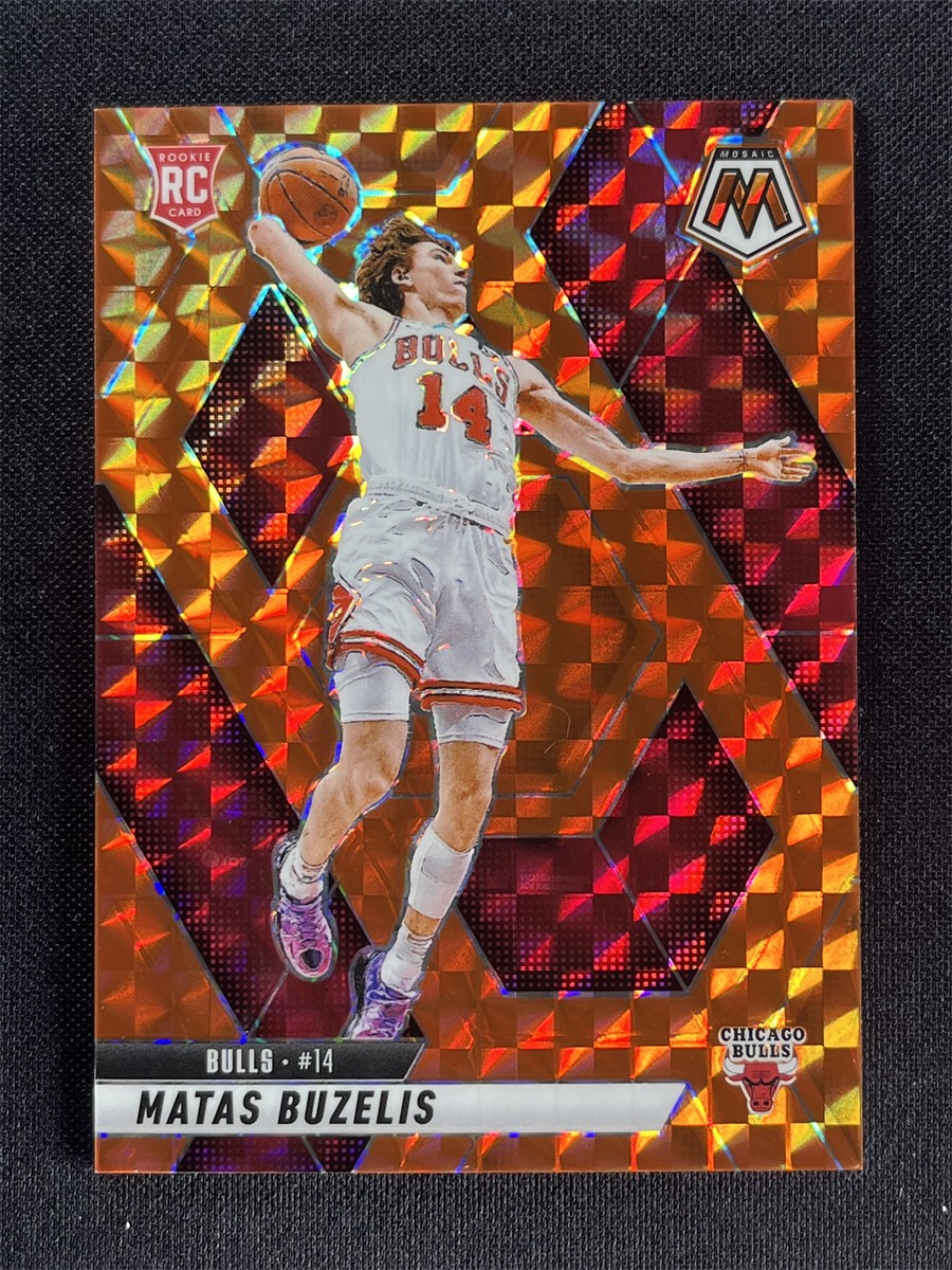 2024-25 Panini Mosaic Matas Buzelis #223 Orange Mosaic Prizm RC Rookie /249