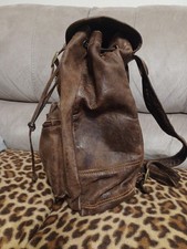 Vintage Genuine cow leather backpack. Used condition