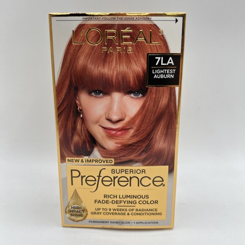 LOreal Superior Preference Permanent Hair Color 7LA Lightest Auburn 1 Pack - Picture 1 of 4