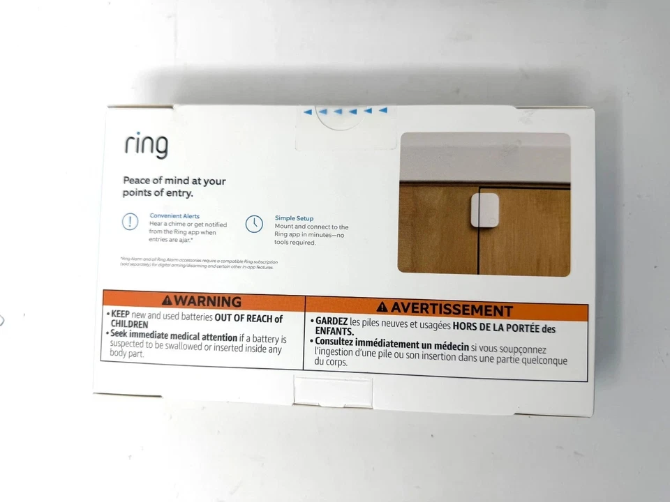 Anillo - Sensor de contacto de alarma (2ª generación) (paquete de 6) - Blanco 4SD6SZ-0EN0 NUEVO sellado Foto 2 de 4