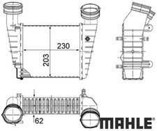 MAHLE CI347000S Ladeluftkühler LLK Turbokühler Kühler für Skoda für VW 