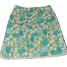 Vtg Lilly Pulitzer Crab Cake Print Skirt Sz 2 Coastal Grandmillennial Preppy