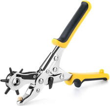 Pinza Perforatrice a a Fustella per Buchi Cintura Con Testa Girevole, 6 Fori Rot