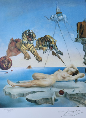 SALVADOR DALI Dream Caused by the Flight.. HAND NUMBERED PLATE SIGNED LITHOGRAPH