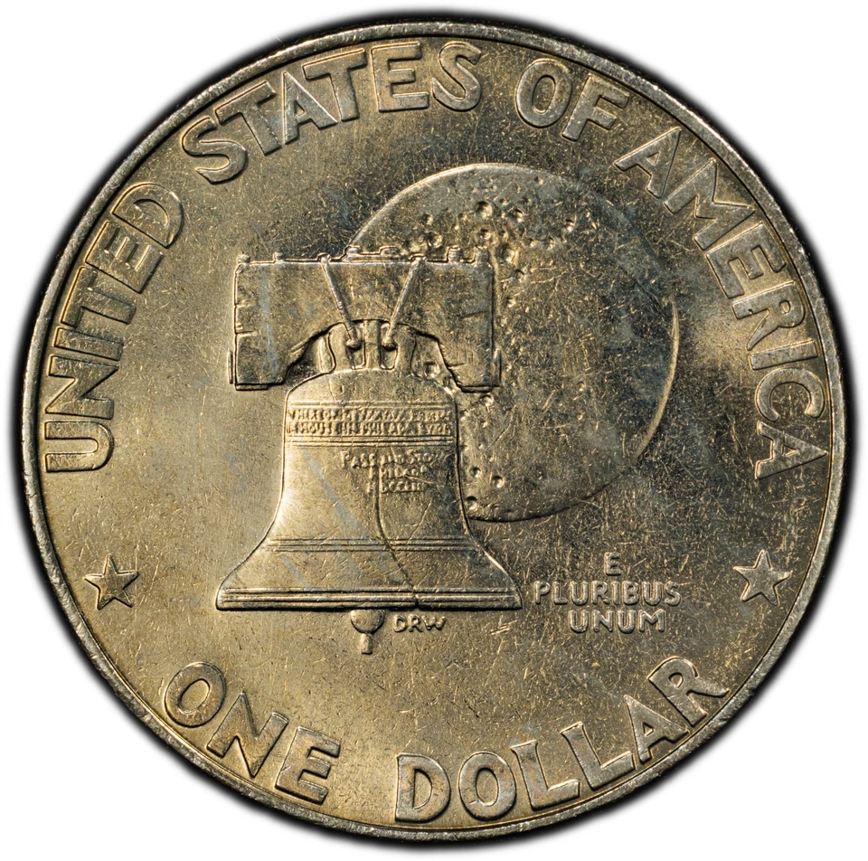 Eisenhower Dollar 1976 Type 1 PCGS MS65 - Rich Gold Toning Obv. & Rev. - Image 3 of 3