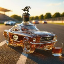 Car Whiskey Bottle Red Red Wine Decanter Bar Decor Party Gift Desktop Ornament