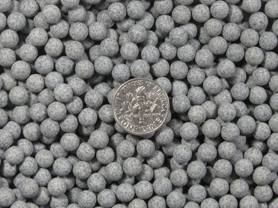 3 Lbs. 6 mm Fast Cutting Grey Abrasive Sphere Ceramic Porcelain Tumbling Media