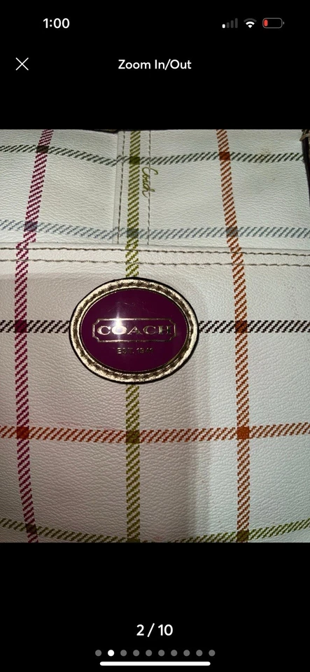 Coach Peyton Tattersall Plaid Tote Bag - Image 4 of 4